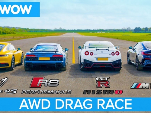 [影]夢幻四帥直線對決！Audi R8、Porsche 911、Nissan GT-R Nismo 和 BMW M850i 誰能勝出？