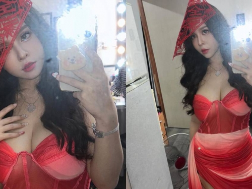 春聯成精啦！「巨乳姊姊」香菱紅色爆乳裝好辣，缺春聯都去找她！