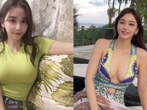 大胸妹子「度假時大秀南半球」，性感車頭燈要閃暈遊客了！