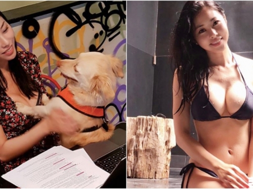 好羨慕！「狗掌踩奶」畫面太兇猛！「巨大乳球」白嫩柔軟手感一定超優啊！
