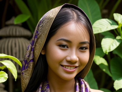 Traditional javanese hijabi
