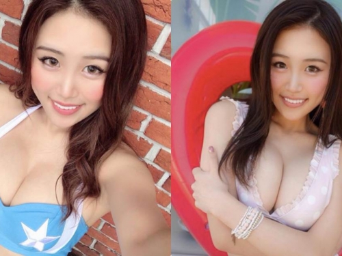 甜美寫真女星「嫵媚眼神好會放電」，兇兇美乳曲線也讓人立刻著迷！