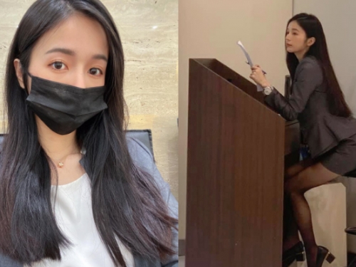 「汽車銷售正妹」脫下口罩超驚艷，「美體翹臀」讓司機想換車！