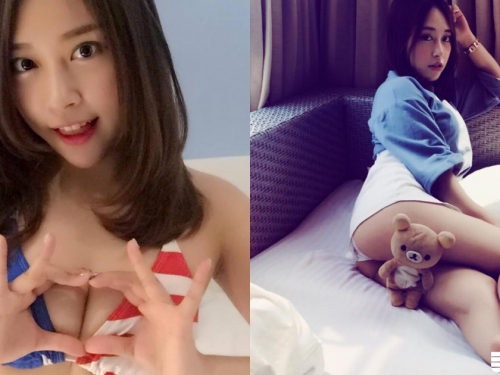 好邪惡的熊！正妹獻上「愛心大奶肉」賀中秋，加碼再送「火辣臀肉」網：好想當熊！