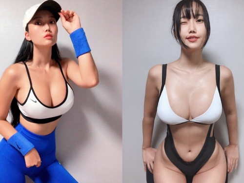 激似TWICE Momo！巨乳肥尻網紅「썬비키」前凸後翹葫蘆型身材猛爆　比基尼都撐到鬆