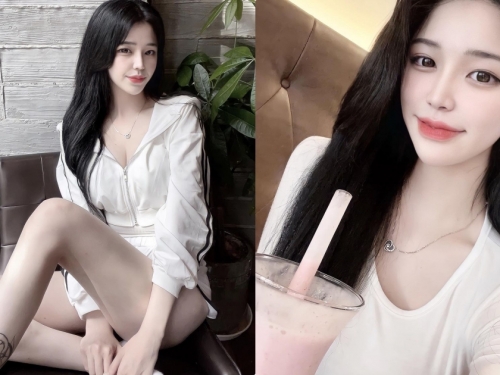 充滿純淨感的「IG黑長髮女神」，「白皙美肌＋長腿」直接100分！