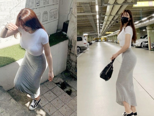 停車場遇「超火辣妹子」銷魂曲線難以抵擋！隱藏起來的豐滿身材讓人受不了