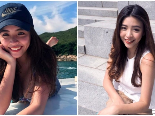 深溝正妹趴躺角度好邪惡，甜美外表下暗藏深V美胸！