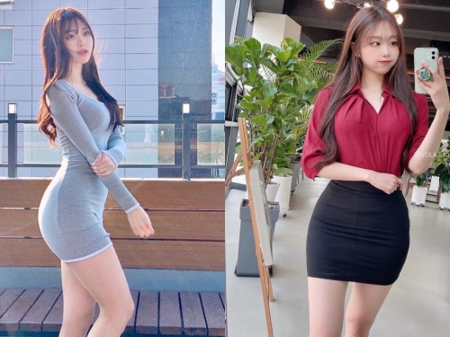 高顏值「OL制服美女」美腿視角好強大！飽滿好身材魅力滿分啊