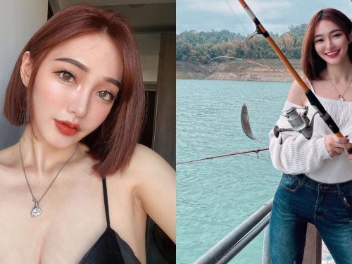 曾文水庫出現「氣質正妹」在釣魚！超甜笑容＋窈窕身材，連路人都想上鉤啦！