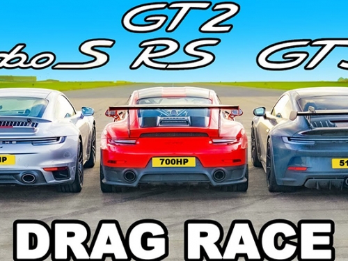 保時捷三強火拼！新世代賽道機器 911 GT3 直線加速對決 911 Turbo S、992 GT2 RS