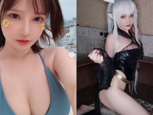 強國短髮「巨乳coser」過度白嫩，光看一眼一百六十萬人就被吸乾！
