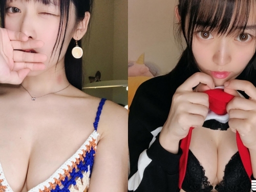超萌「呵氣爆乳照」電暈網友！白嫩「大眼正妹」自拍打哈欠，連捂嘴都美到翻！