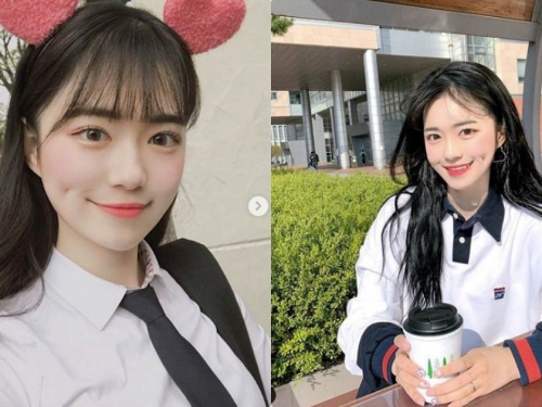 南韓可愛甜心酒窩妹「Junghwa」，穿學生服散發無敵青春感！