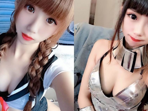 爆乳超萌舞者「Nicky棠棠」，穿上低胸學生服「深溝太兇了」！