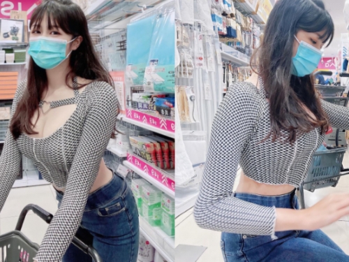 大創挖掘「清甜正妹」，細腰頂「白嫩猛乳」網友夢：「想摟著小蠻腰一起逛！」