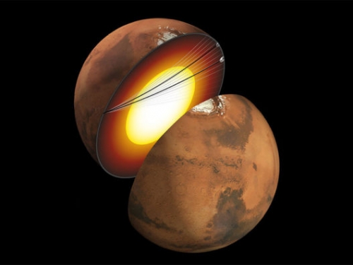 洞察號捕捉震波穿越火星液態鐵核，20% 由輕元素組成