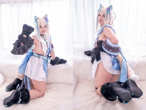 三點全露！萌系巨乳COSER「小愛子」化身知名VTuber　扯開小丁露「粉嫩美鮑」畫面超刺激