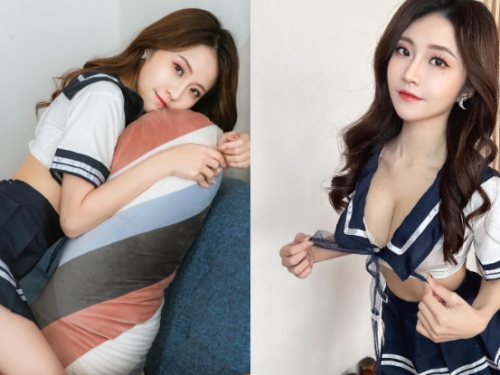 大眼學妹「佳佳兒Mimi」猛現辣翹臀，「發育美乳」號召各方學長！