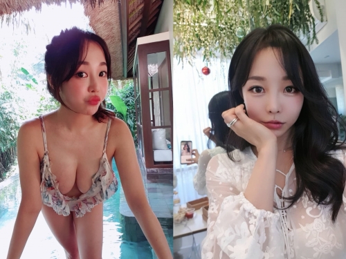 巨乳辣媽「유부라이프」生完胸前大升級　比基尼罩不住「外擴人字奶」乳汁超飽滿