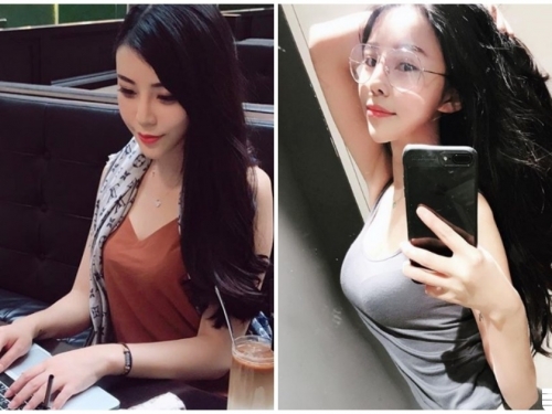 打電腦正妹「私下身材超兇」！惹火辣乳＋紅色小褲，美乳要蹦出了！