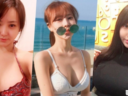 好大！「巨乳姐姐」身材太犯規！自然Ｆ級「八字白奶」好想幫她捧起來...
