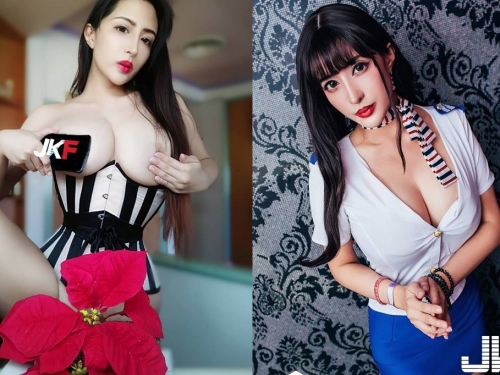 蜜佧熙「上空擠奶馬甲」34F蜜乳勒超緊　衣服快包不住「粉嫩乳輪」放大照片就看到啦