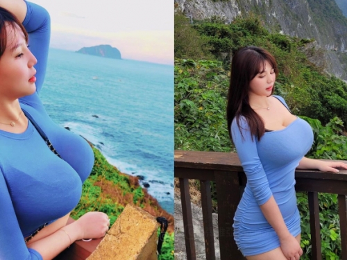 清水斷崖都遜色了！咖啡廳店長挺「核彈級巨乳」稱霸東海岸