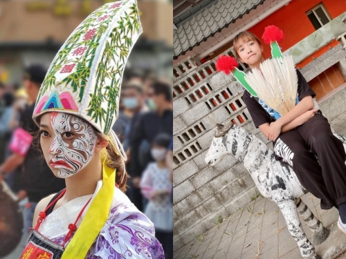 女八家將出陣啦！「陣頭少女」花花眼神好犀利，網友驚嘆：女家將我可以！