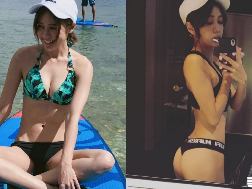 這樣刷牙會不會太誘人！台灣正妹「安苡愛」下節目也大秀好身材，蜜桃臀讓人好想壞壞！