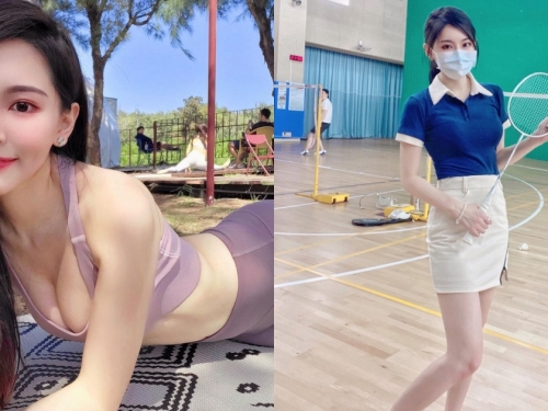 這數學老師太OP！「正妹老師」Kelly熱愛運動打球，「雪乳美腿」超級吸睛惹火！