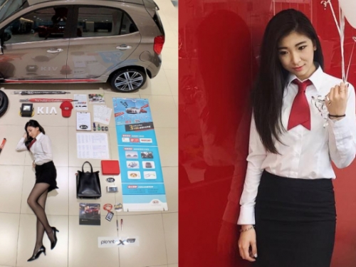 香車美人一次包軌！汽車業代「Fufu Yang」開箱曬纖長美腿，這下買車都得跑台中啦！