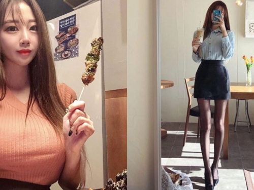 巨乳大食客「장수지」隨時隨地進食中，吃不胖的好身材跟「芭比娃娃」一樣苗條！