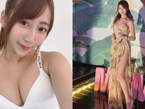 甜美正妹「啾啾比特」爆乳禮服猛秀長腿，清純系女孩也有性感雪乳美尻！