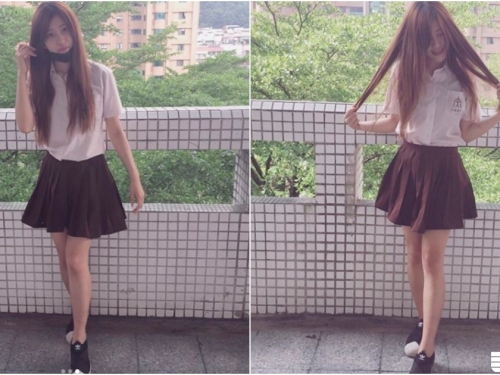 內湖高中「美腿學生妹」！清純甜美超可愛！從國中就正到現在啊！