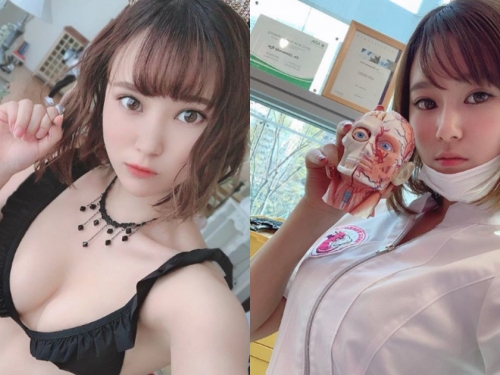 愛火辣挑逗的美乳潔牙師，「超挺胸型」客人要受不了了！
