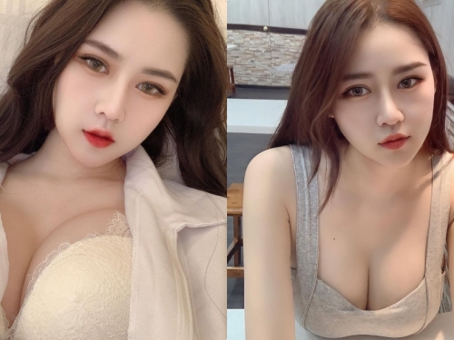 F奶正妹「冰冰」爆乳內衣太兇，「渾圓乳量」快要溢出來！