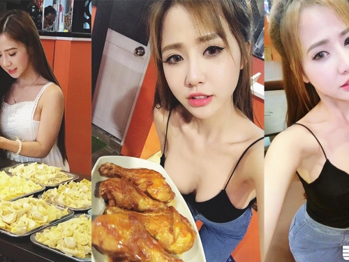 好犯規！「低胸叫賣妹」長輩快掉出來！那「白嫩美乳」讓人看得不要不要的...