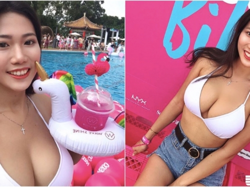 好多粉紅球球！「白嫩比基尼」下的健康小麥肌！台灣妹子94辣得你不要不要der！