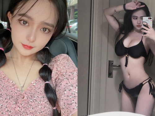 甜美洋娃娃「晴晴」五官精緻如混血！嬌小150cm卻有「美乳纖腰」超犯規～