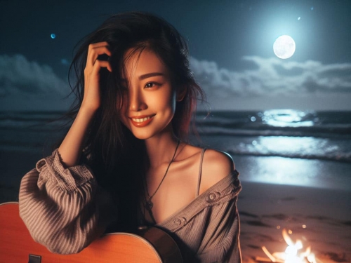 文青氣息的妹子