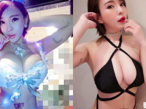 燈飾忘記拆？「短髮大奶妹」綑綁「肉體聖誕樹」畫面好銷魂，神秘地帶發亮太邪惡啦！