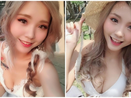 可愛正妹「低胸乳量好驚人」！一彎腰「飽滿美乳」溢出了！
