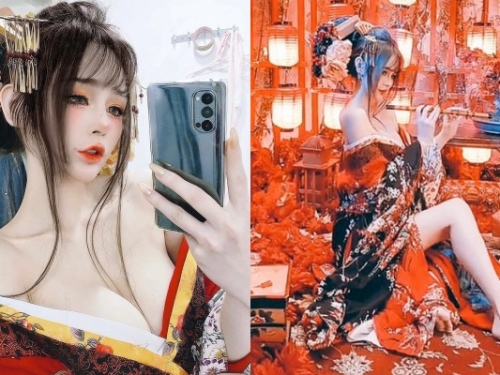 JKF 女郎「蜜莎 Misa」化身「最美花魁」！穿和服曬 E 級身材、白皙美腿