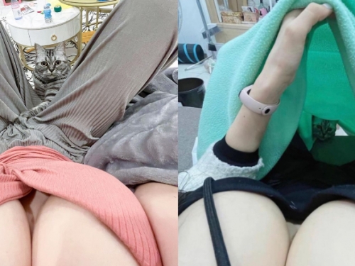 巨乳正妹「張摸摸」抱怨愛貓手亂放　網友：抱歉我看不到貓