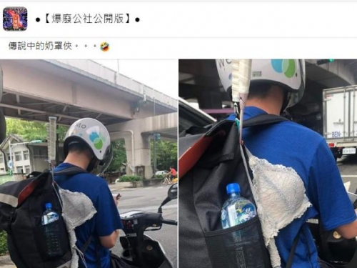 背包男騎機車整路掛這「貼身衣物」 路人全羞炸：好大欸