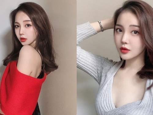豐唇正妹「胸前美肌好白嫩」，露香肩的辣照太勾人了～