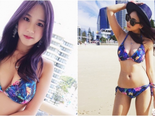 沈浸戀愛漩渦！正妹「國文老師」性感破表，沙灘上展現「白嫩美乳」好兇！