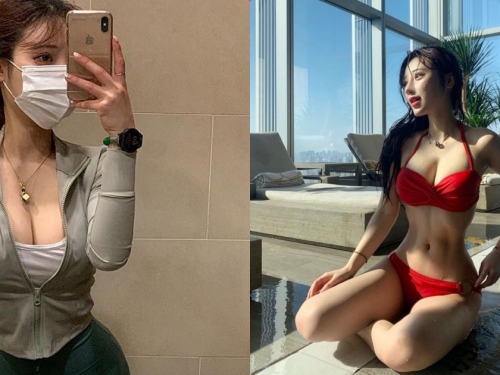 大眼甜心「極致曲線」太火辣，穿緊身裝「爆乳自拍」美乳好豐滿！