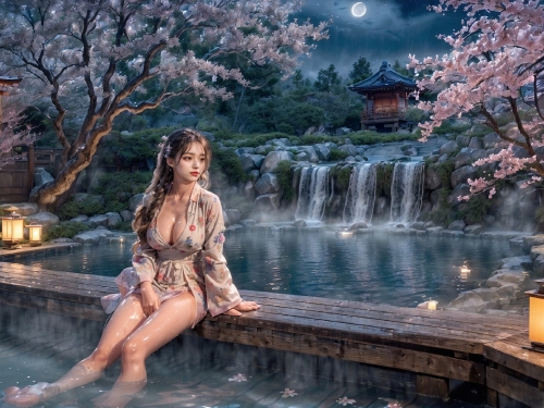 Japanese hot spring lingerie woman1